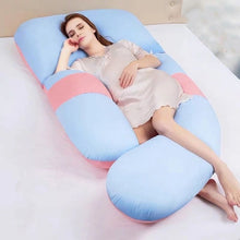 Load image into Gallery viewer, Extended Version Pregnancy Pillow For Side Sleepers Nursing Comfortable Cotton Pregnant Women Body Pillow Support Waist Cushions