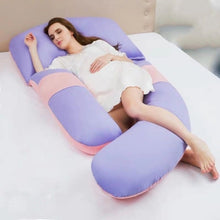 Load image into Gallery viewer, Extended Version Pregnancy Pillow For Side Sleepers Nursing Comfortable Cotton Pregnant Women Body Pillow Support Waist Cushions

