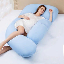 Load image into Gallery viewer, Extended Version Pregnancy Pillow For Side Sleepers Nursing Comfortable Cotton Pregnant Women Body Pillow Support Waist Cushions
