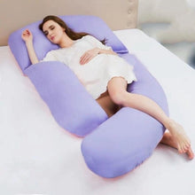 Load image into Gallery viewer, Extended Version Pregnancy Pillow For Side Sleepers Nursing Comfortable Cotton Pregnant Women Body Pillow Support Waist Cushions
